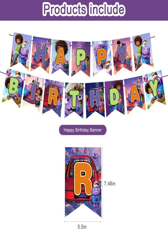 karg Home Movie Birthday Party Decorations,Cartoon Adventure Home Movie Theme Party Supplies for Kids Adults with Happy Birthday Banner Cake Topper Cupcake Toppers Balloons - Image 2